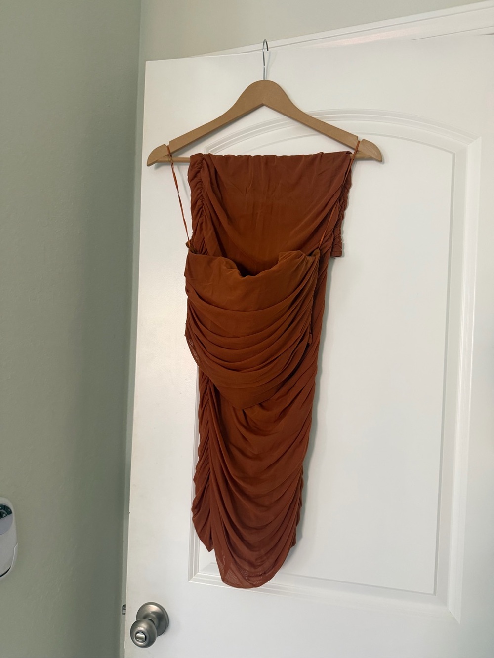 Rust Ruched Skirt Set